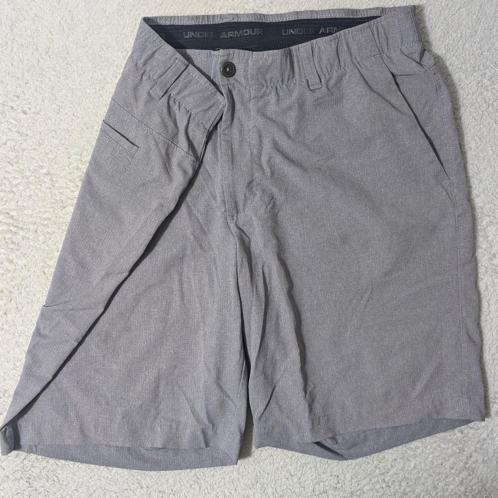 Under Armour Match Play Shorts Mens 40/10 Grey HeatGear Golf 1309551 40/10